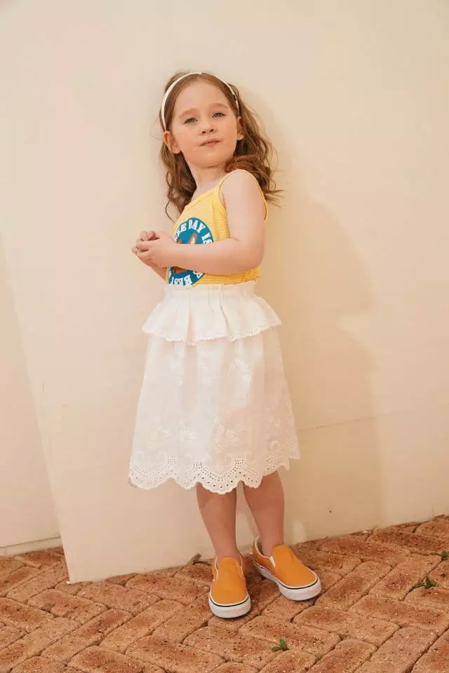 Aeeeday - Korean Children Fashion - #designkidswear - Embroidery Lace Skirt - 5