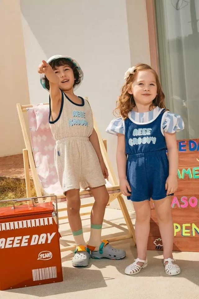 Aeeeday - Korean Children Fashion - #discoveringself - Terry Sleeveless Jumpsuit - 4
