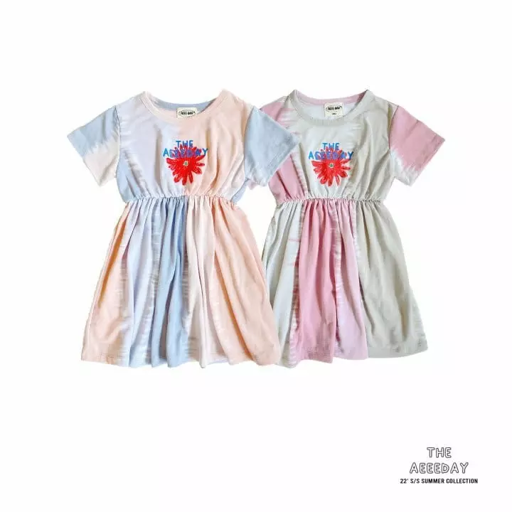 Aeeeday - Korean Children Fashion - #fashionkids - Qater Paint Flower One-piece