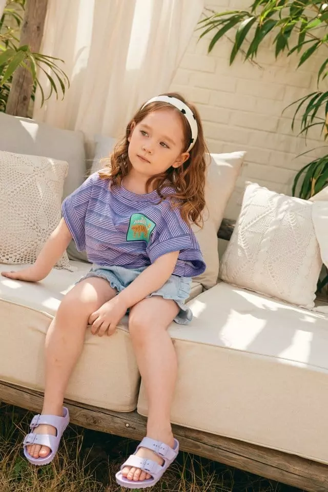Aeeeday - Korean Children Fashion - #fashionkids - Kitty Stripes Tee - 5