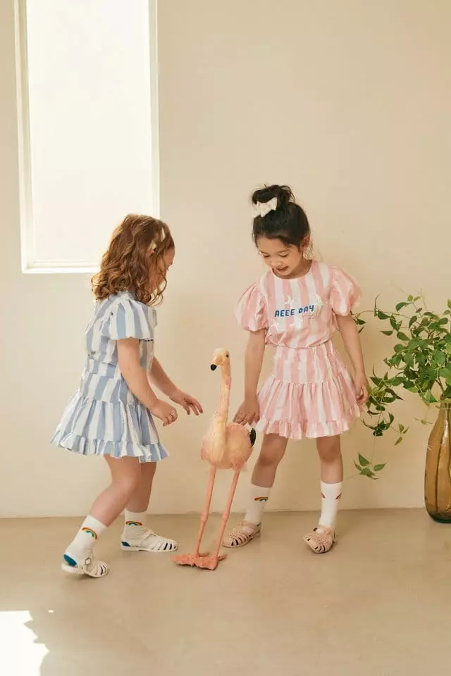 Aeeeday - Korean Children Fashion - #fashionkids - Bud Stripes Two Piece - 4