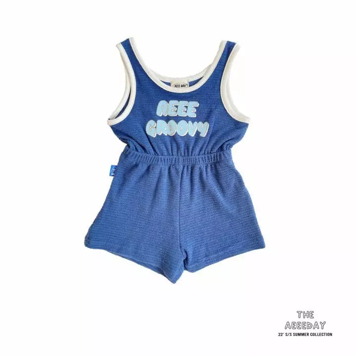 Aeeeday - Korean Children Fashion - #kidsstore - Terry Sleeveless Jumpsuit - 6