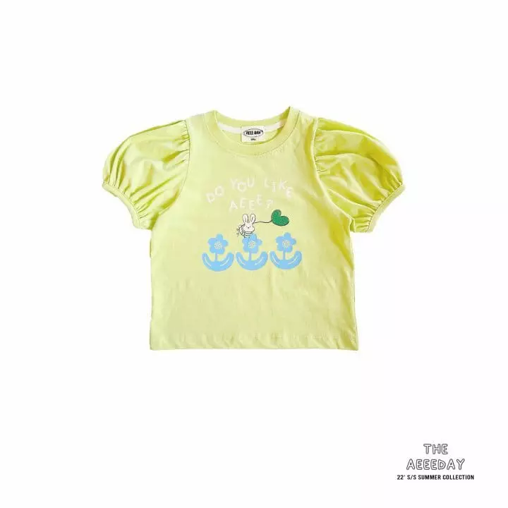 Aeeeday - Korean Children Fashion - #kidsstore - Puff Rabbit Tee - 8