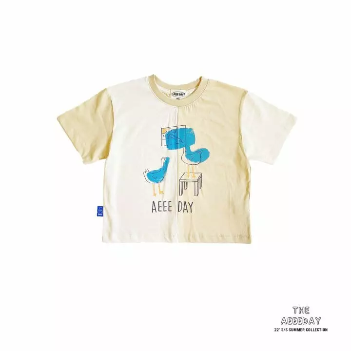 Aeeeday - Korean Children Fashion - #kidzfashiontrend - Half Color Tee - 7