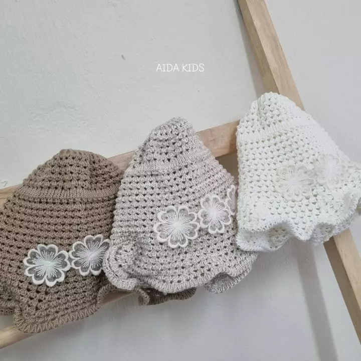 Aida - Korean Children Fashion - #Kfashion4kids - Flower Knit Hat - 2