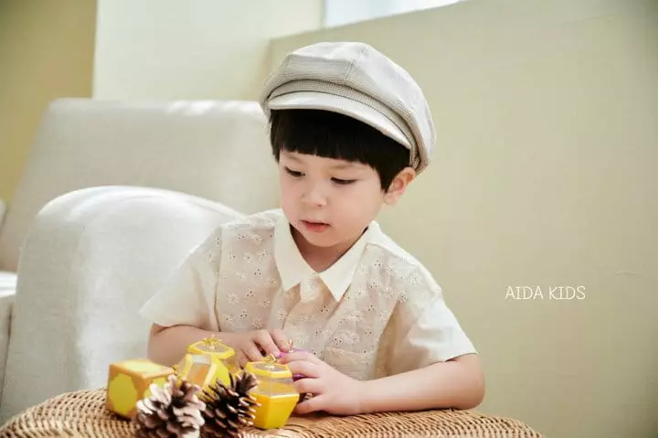 Aida - Korean Children Fashion - #Kfashion4kids - Punching Embroidery Shirt - 9