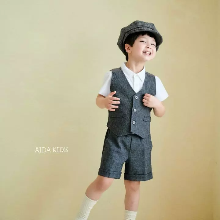Aida - Korean Children Fashion - #Kfashion4kids - Glen Vest - 5