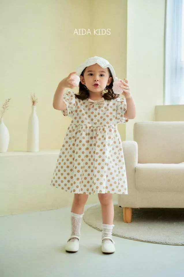 Aida - Korean Children Fashion - #childofig - Cherry Dot One-piece - 2
