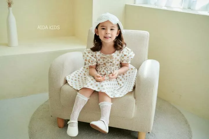 Aida - Korean Children Fashion - #childofig - Cherry Dot One-piece - 3