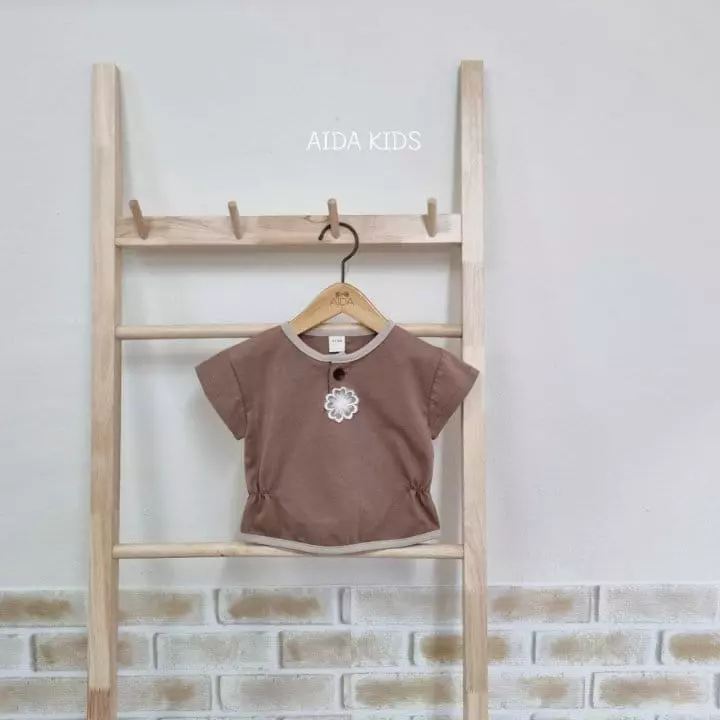 Aida - Korean Children Fashion - #childrensboutique - Flower Tee