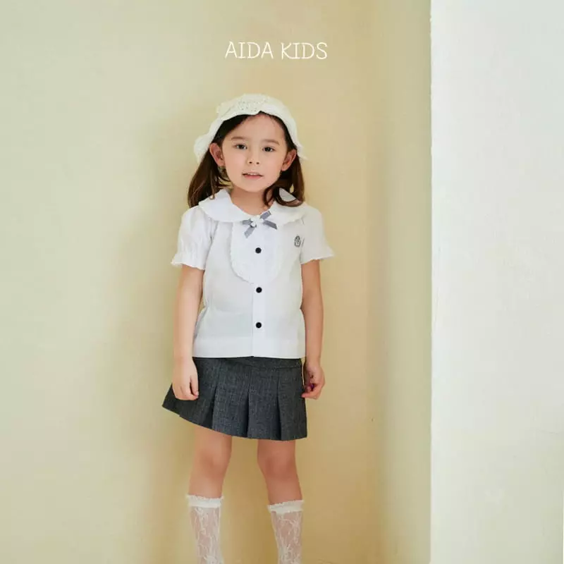 Aida - Korean Children Fashion - #designkidswear - Glan Check Skirt - 10
