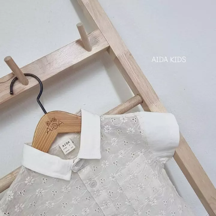 Aida - Korean Children Fashion - #designkidswear - Punching Embroidery Shirt - 3