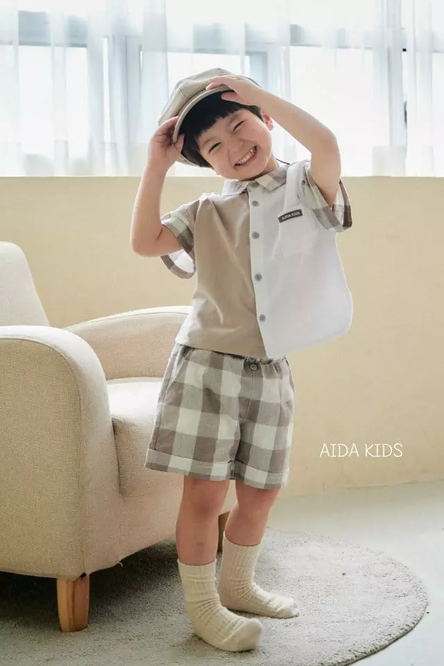 Aida - Korean Children Fashion - #designkidswear - Glory Check Linen Shorts