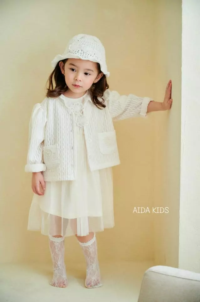 Aida - Korean Children Fashion - #discoveringself - Chiffon Knit Set - 3