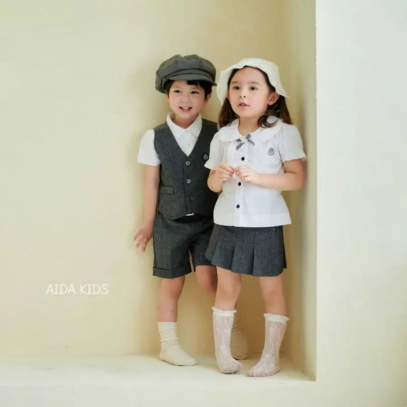 Aida - Korean Children Fashion - #fashionkids - Glan Check Skirt - 12
