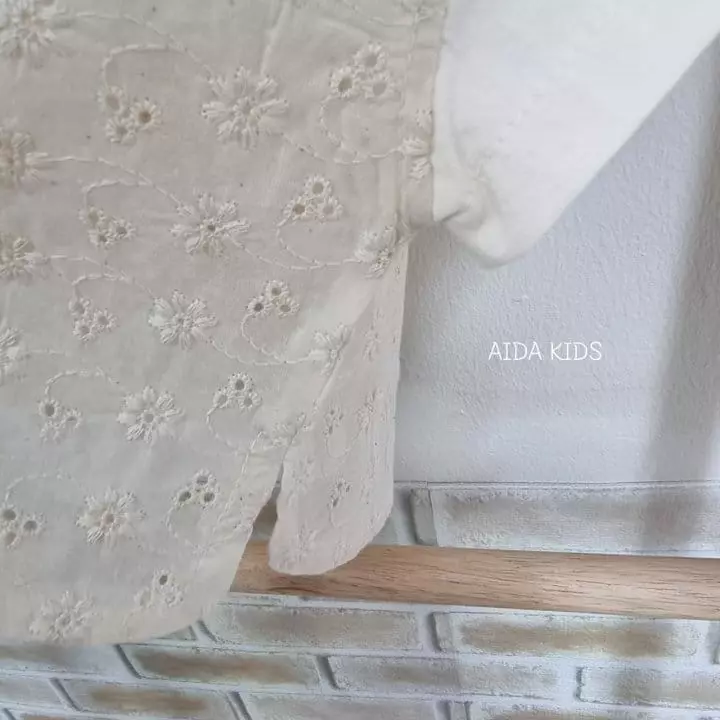 Aida - Korean Children Fashion - #fashionkids - Punching Embroidery Shirt - 5