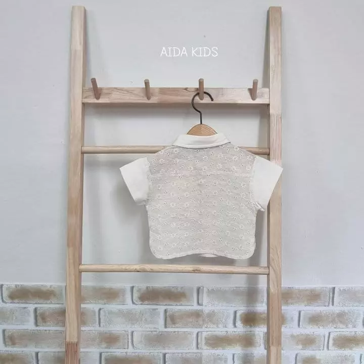 Aida - Korean Children Fashion - #kidsshorts - Punching Embroidery Shirt - 6