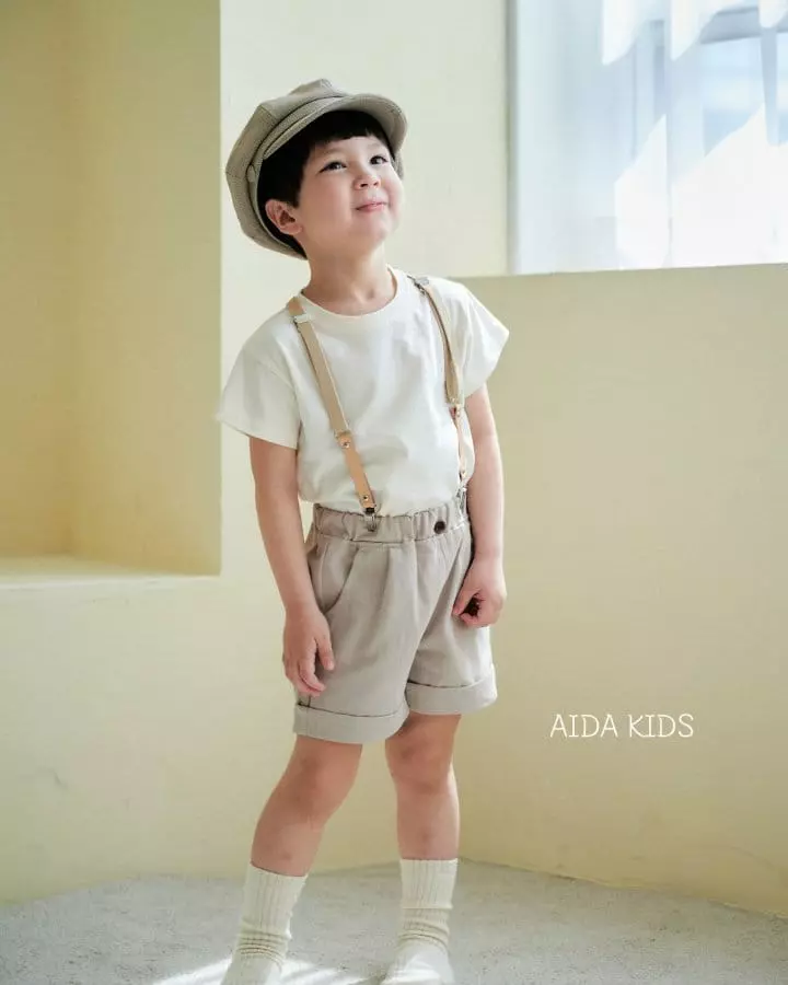 Aida - Korean Children Fashion - #kidsshorts - Basic Tee