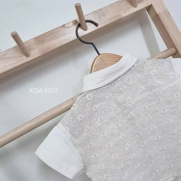 Aida - Korean Children Fashion - #kidsstore - Punching Embroidery Shirt - 7
