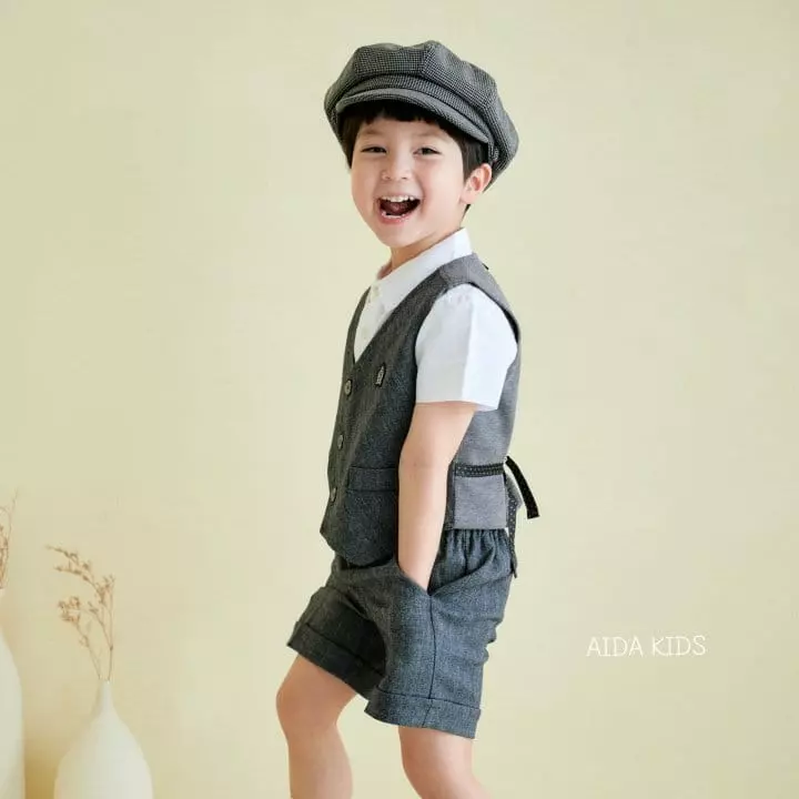 Aida - Korean Children Fashion - #kidsstore - Glen Vest - 3