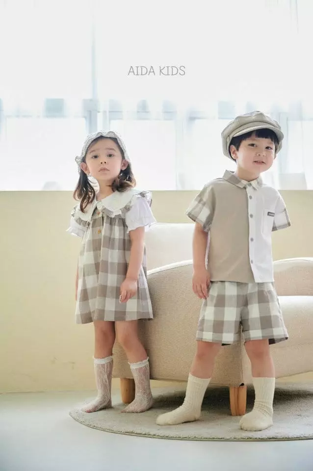 Aida - Korean Children Fashion - #kidzfashiontrend - Glory Check Linen Shorts - 6