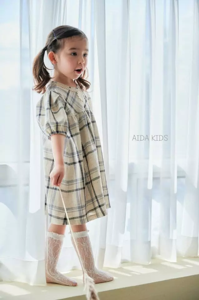 Aida - Korean Children Fashion - #kidzfashiontrend - And Check One-piece