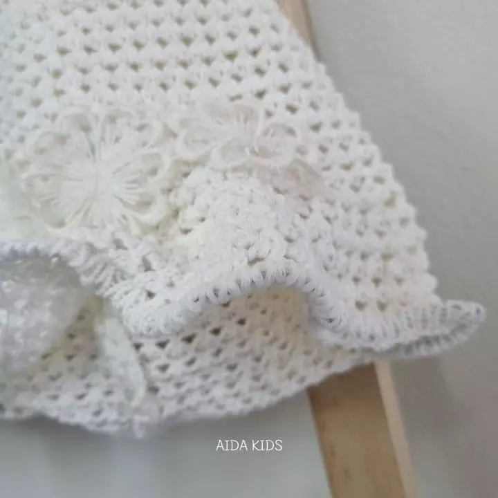 Aida - Korean Children Fashion - #littlefashionista - Flower Knit Hat - 3