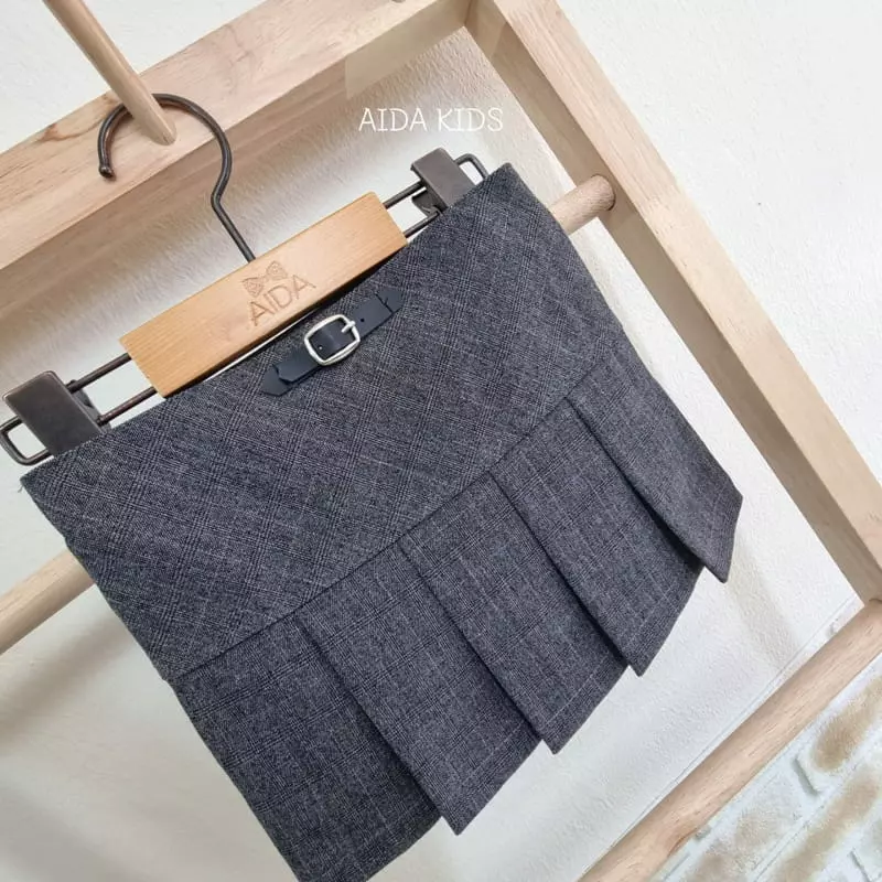 Aida - Korean Children Fashion - #littlefashionista - Glan Check Skirt
