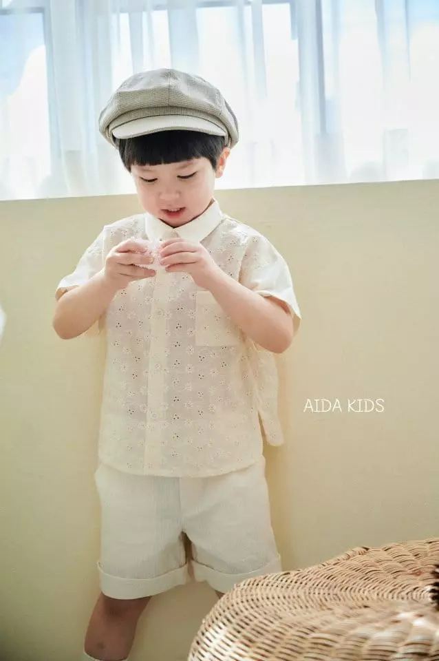 Aida - Korean Children Fashion - #littlefashionista - Punching Embroidery Shirt - 10