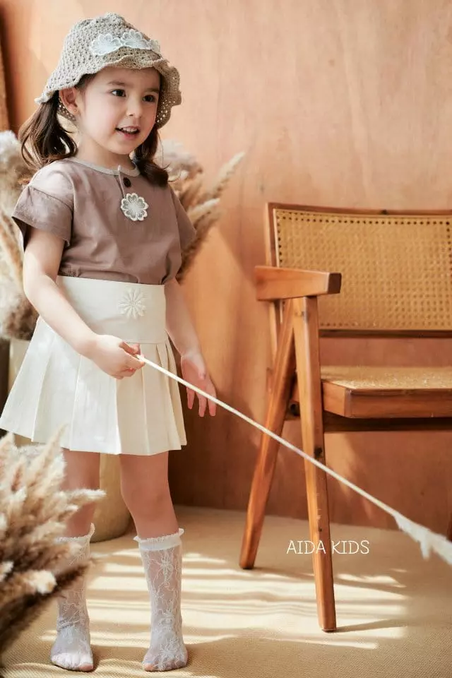 Aida - Korean Children Fashion - #littlefashionista - Flower Tee - 9