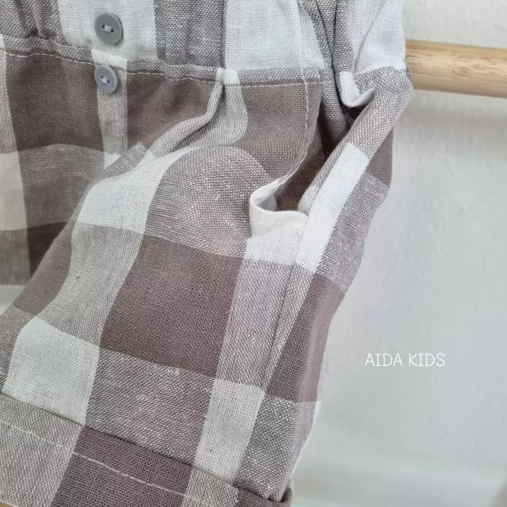 Aida - Korean Children Fashion - #littlefashionista - Glory Check Linen Shorts - 8