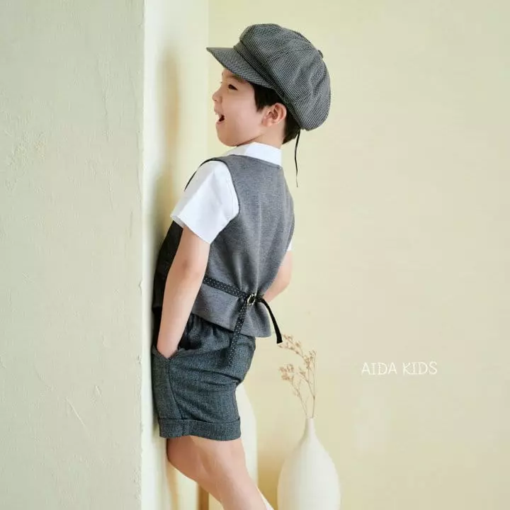 Aida - Korean Children Fashion - #littlefashionista - Glen Vest - 6