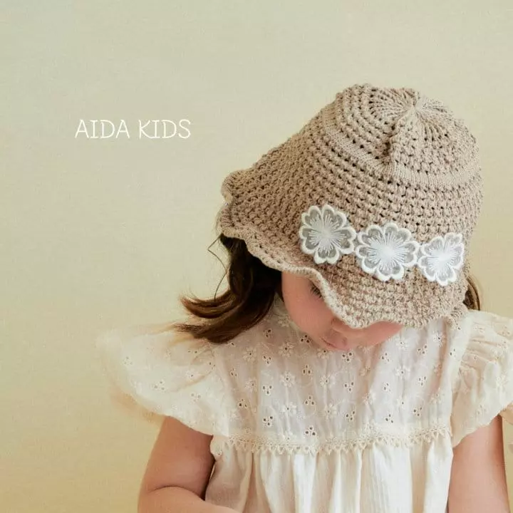 Aida - Korean Children Fashion - #littlefashionista - Flower Knit Hat - 4