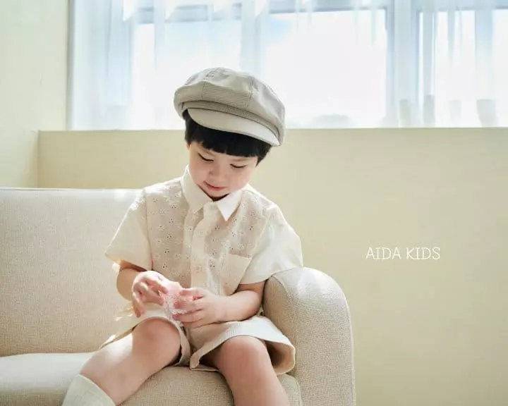 Aida - Korean Children Fashion - #magicofchildhood - Punching Embroidery Shirt - 11