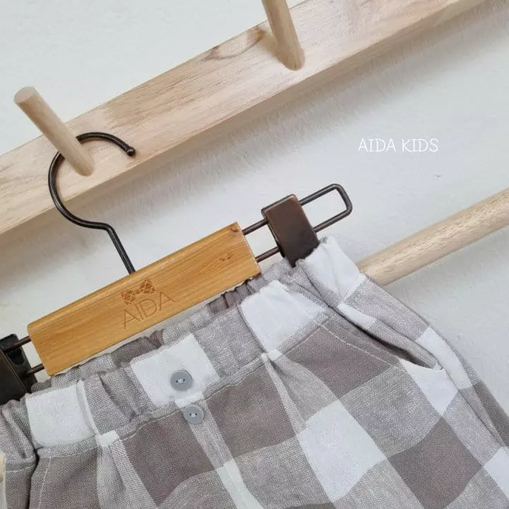 Aida - Korean Children Fashion - #magicofchildhood - Glory Check Linen Shorts - 9