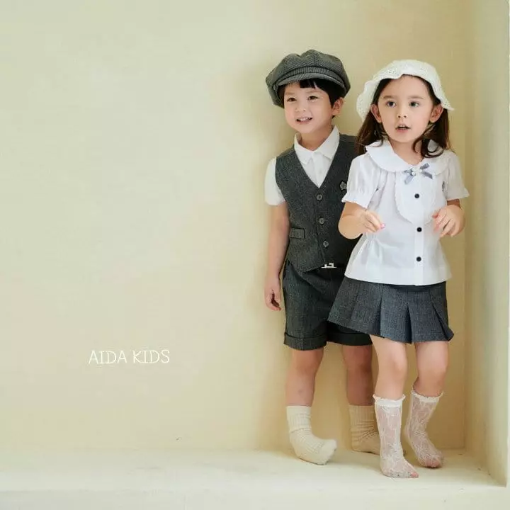 Aida - Korean Children Fashion - #magicofchildhood - Glen Vest - 7