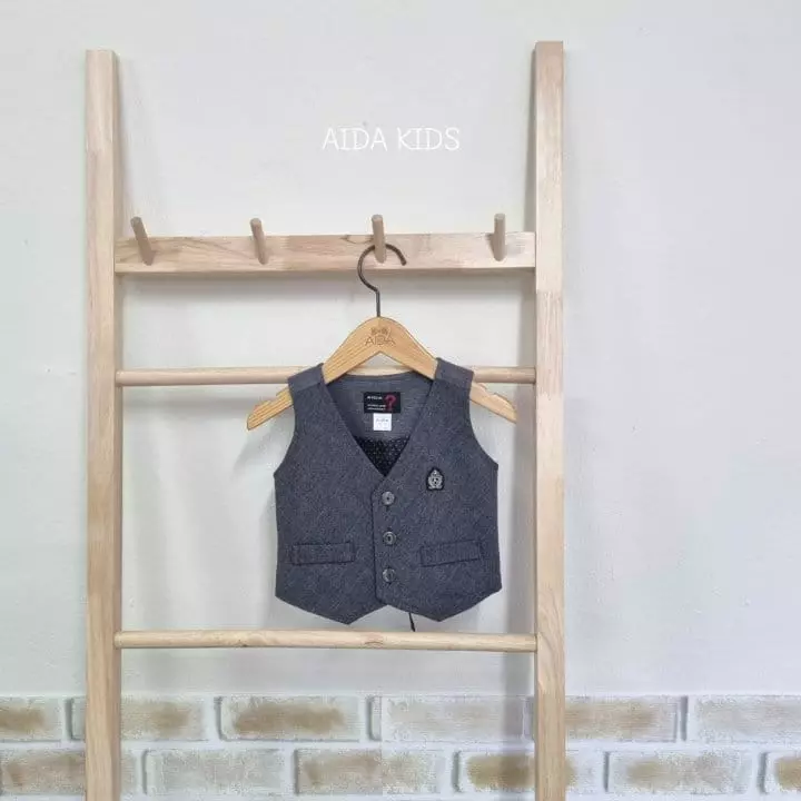 Aida - Korean Children Fashion - #minifashionista - Glen Vest - 8