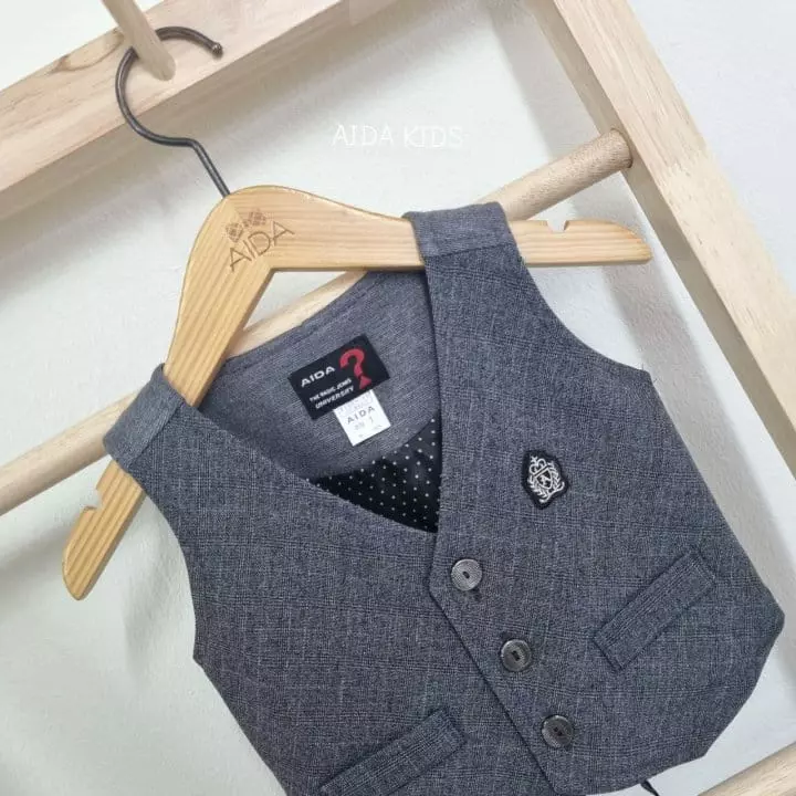 Aida - Korean Children Fashion - #prettylittlegirls - Glen Vest - 9