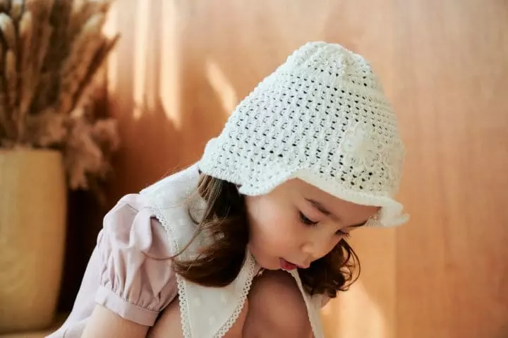 Aida - Korean Children Fashion - #toddlerclothing - Flower Knit Hat - 8