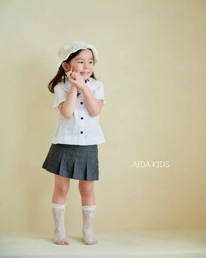 Aida - Korean Children Fashion - #toddlerclothing - Glan Check Skirt - 6