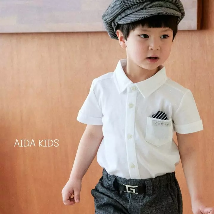 Aida - Korean Children Fashion - #toddlerclothing - PK Short Sleeves Shirt - 5