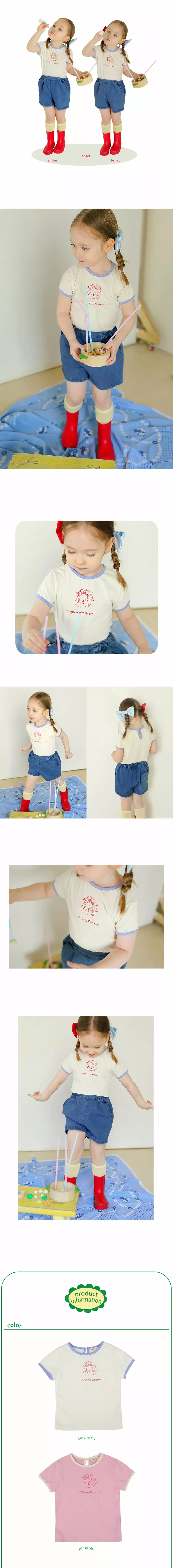 Amber - Korean Children Fashion - #prettylittlegirls - Angel Tee - 3