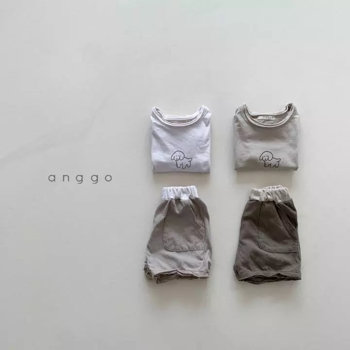 Anggo - Korean Children Fashion - #littlefashionista - Puppy Top Bottom Set - 3