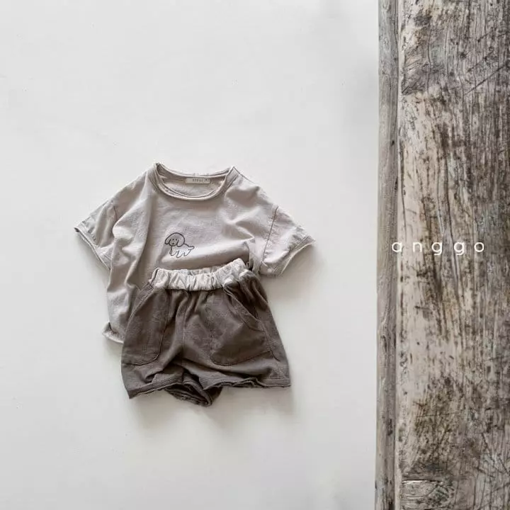 Anggo - Korean Children Fashion - #minifashionista - Puppy Top Bottom Set - 5