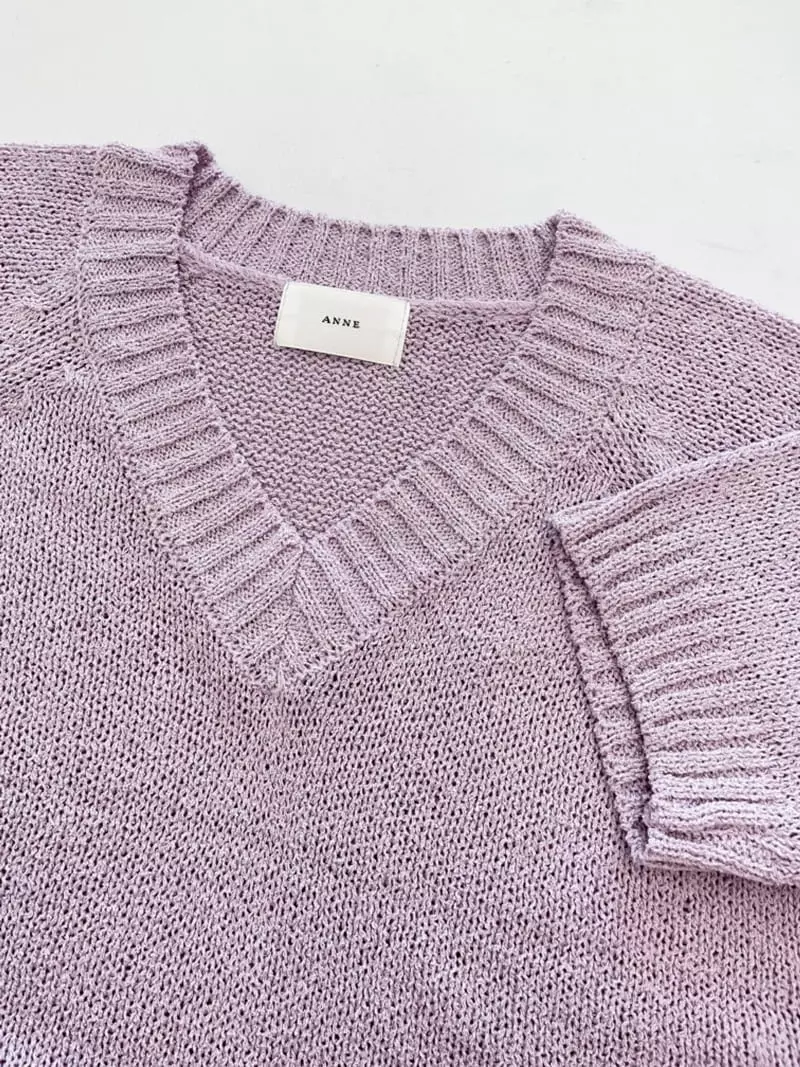 Anne - Korean Women Fashion - #thatsdarling - Minic Short Sleeves Knit - 3