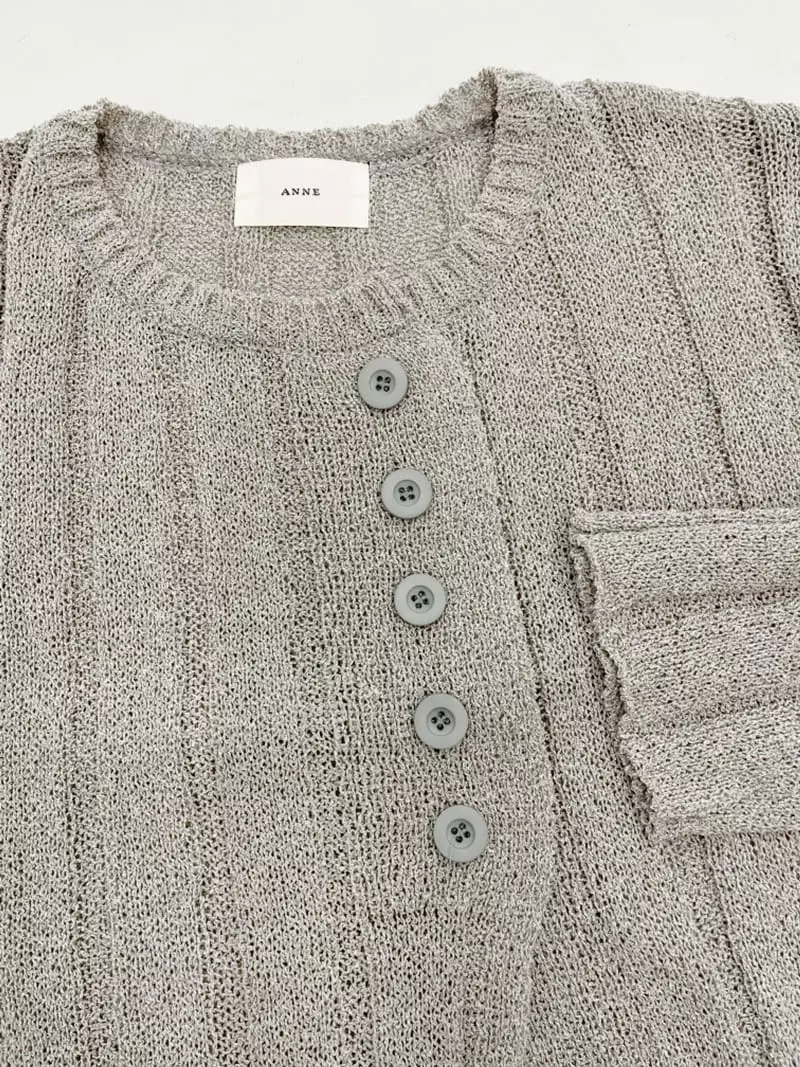 Anne - Korean Women Fashion - #vintagekidsstyle - Powder Bookle Cardigan - 2