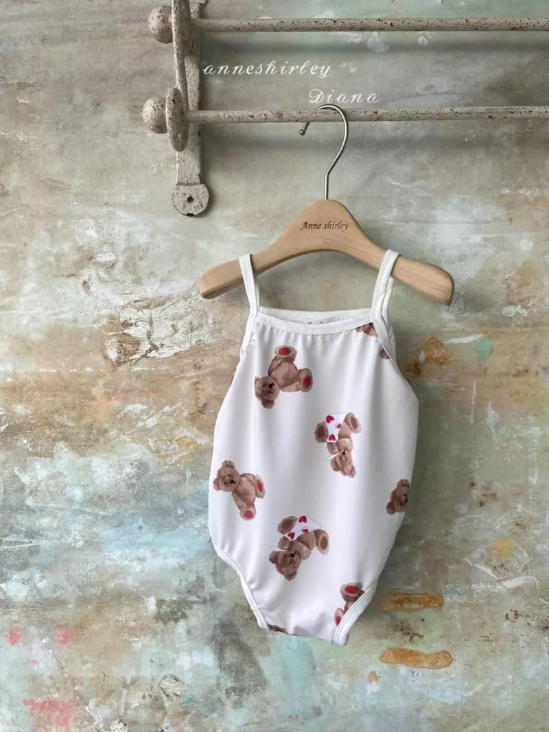Anne Shirley - Korean Baby Fashion - #babyboutiqueclothing - Heart Hug Bear Swimwear with Hat - 4