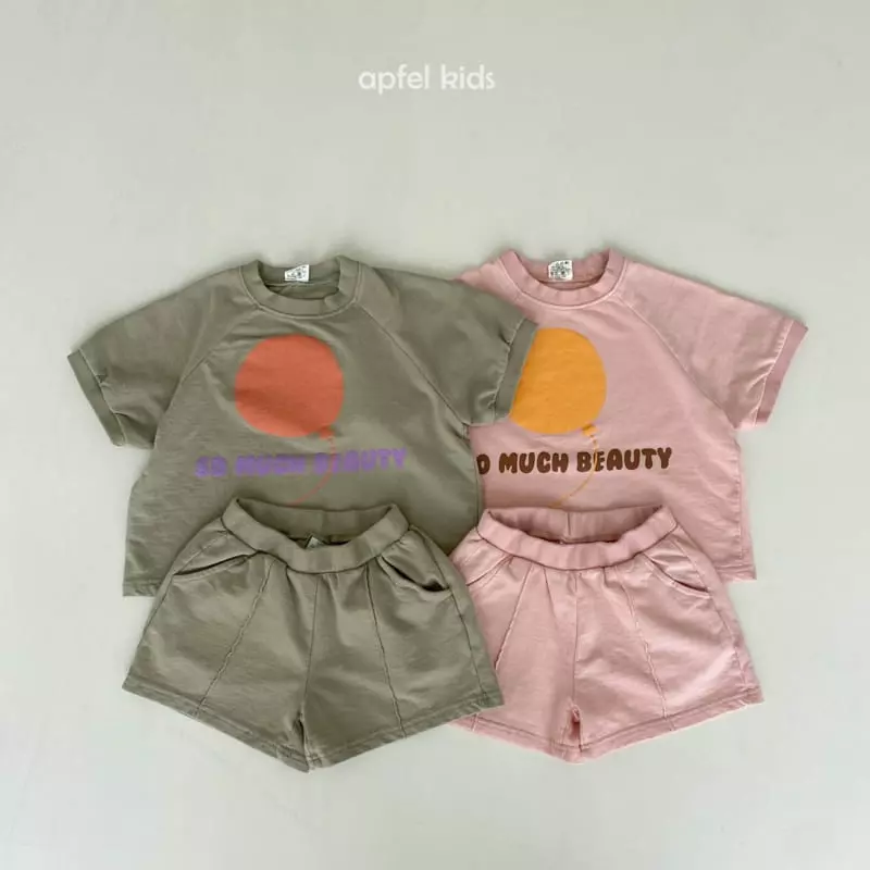 Apfel - Korean Children Fashion - #Kfashion4kids - Balloon Top Bottom Set