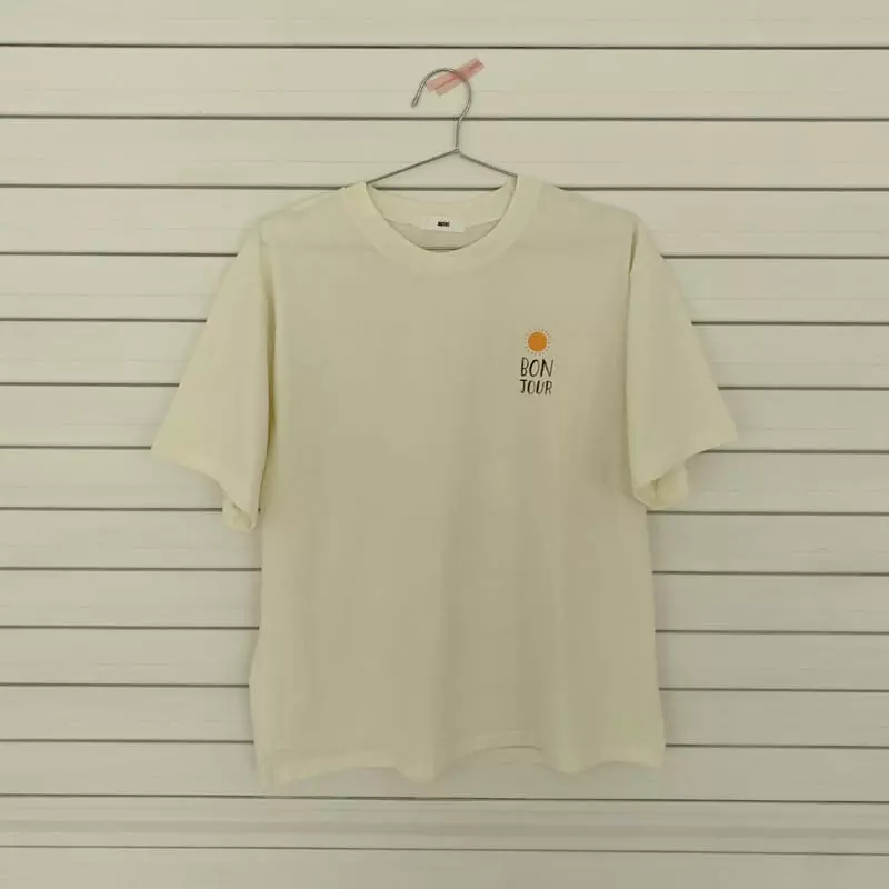 Apfel - Korean Women Fashion - #womensfashion - Mom Bonjour Tee - 5