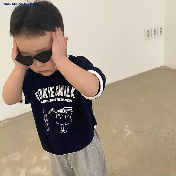 Ask Me Anything - Korean Children Fashion - #Kfashion4kids - Cookie Milk Tee - 6
